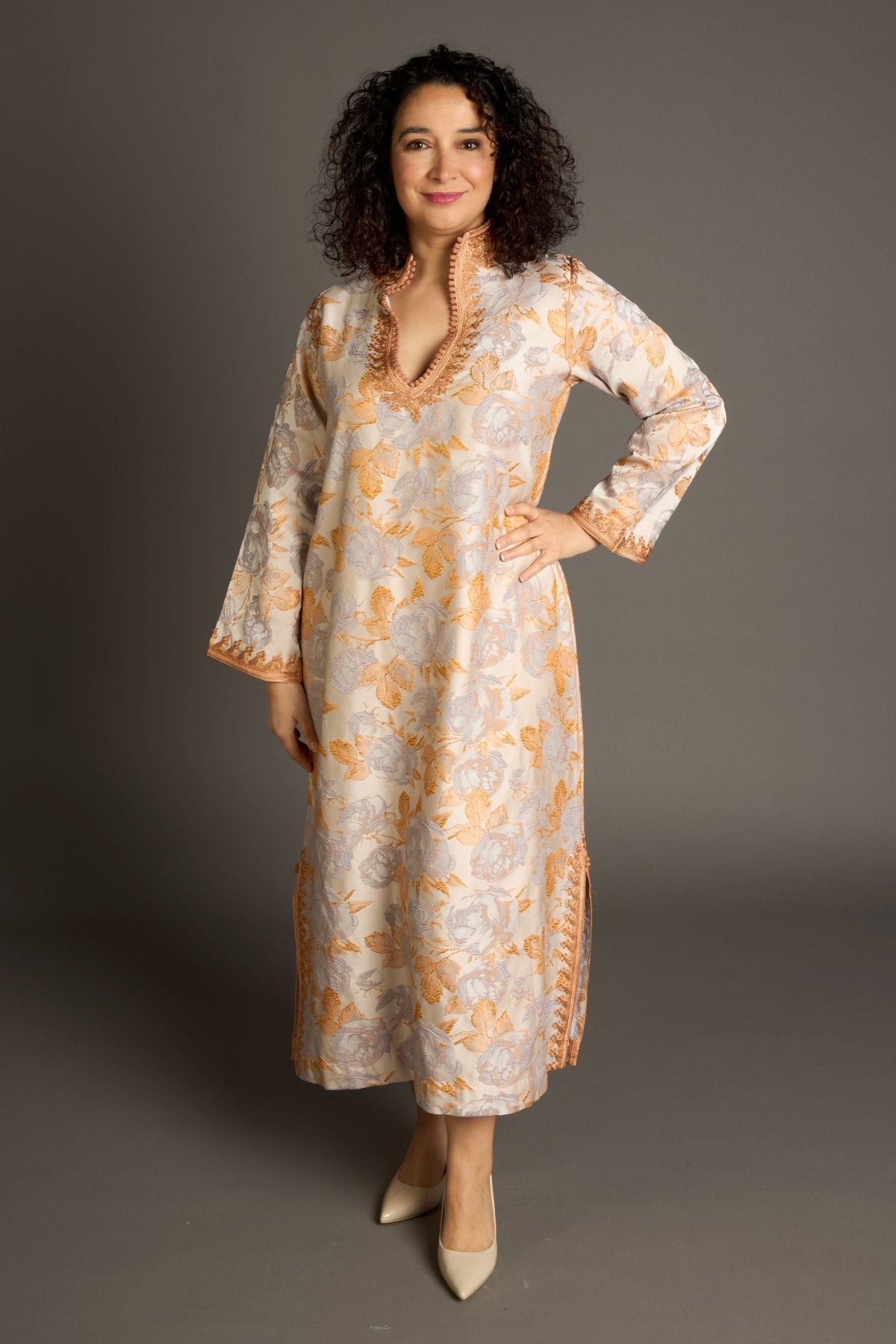 Caftan Brocard – Lila - beige - INESINO