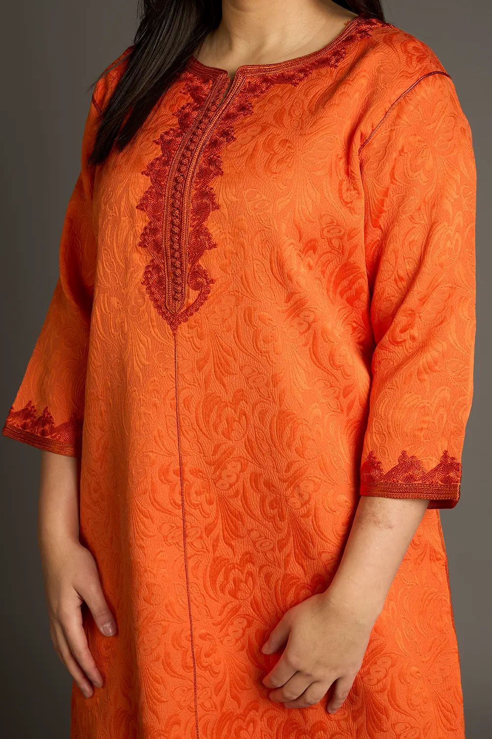Caftan Kort Oranje - INESINO