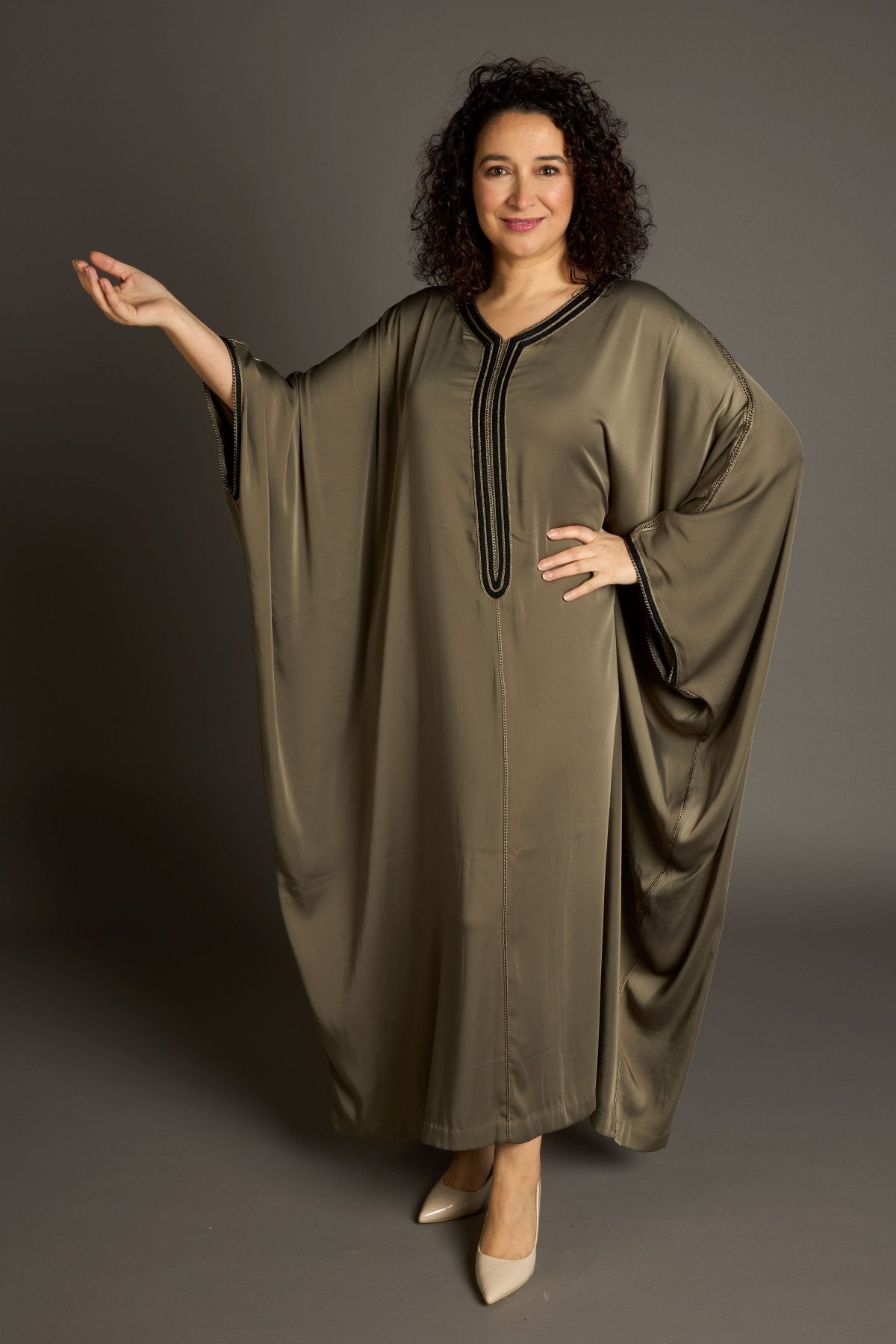 Qandora Abaya - Olijfgroen - INESINO